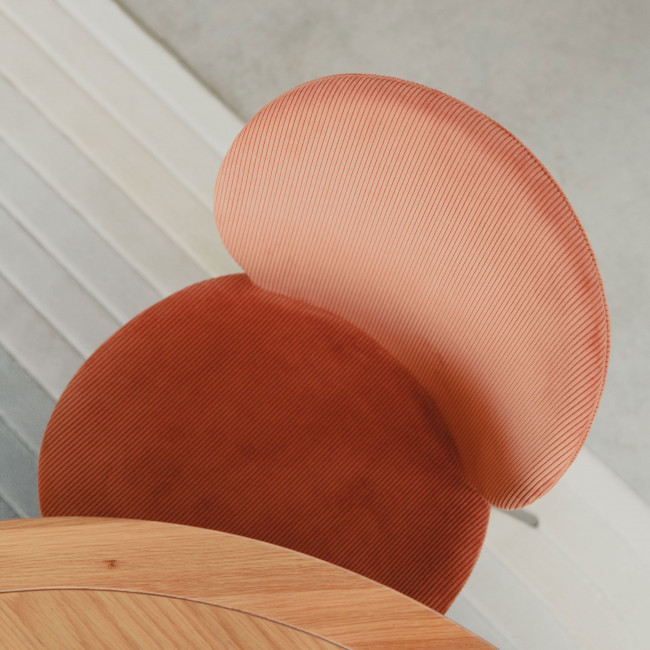 Bonnet - Lot de 2 chaises en velours côtelé et métal