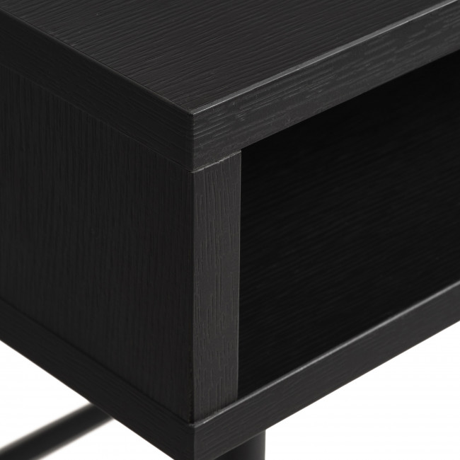 Rinto - Bureau 1 tiroir, 1 niche en bois et métal L120cm