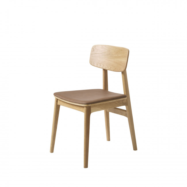 Orr - Lot de 2 chaises en bois et simili