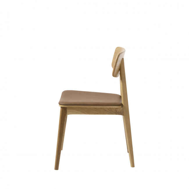 Orr - Lot de 2 chaises en bois et simili