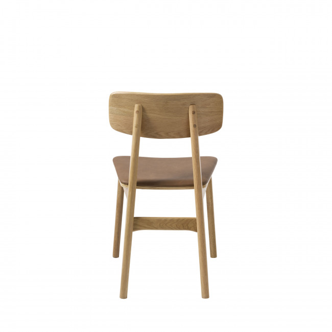 Orr - Lot de 2 chaises en bois et simili