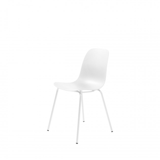 Hel - Lot de 4 chaises en plastique et métal