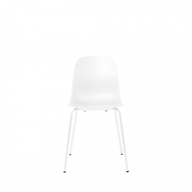 Hel - Lot de 4 chaises en plastique et métal