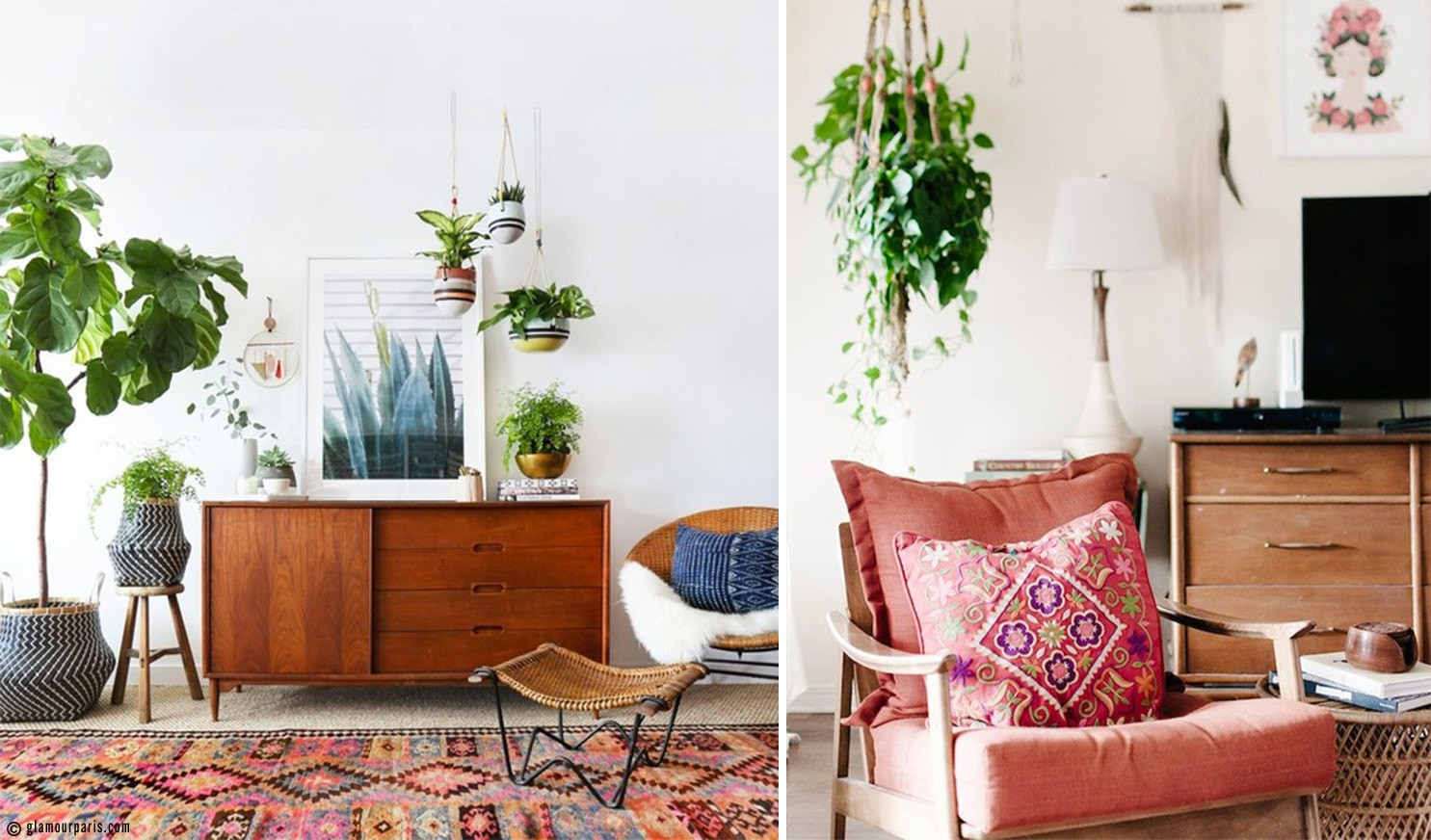intérieur vintage et bohème